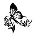 Motyl w kwiatach 1249 naklejka samoprzylepna