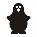 041 pingwin naklejka samoprzylepna tablicowa