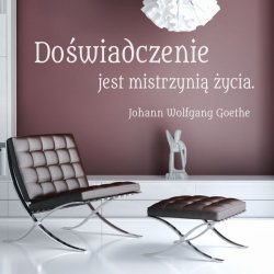 Cytat: doświadczenie jest mistrzynią życia 1768 naklejka samoprzylepna