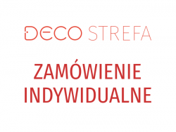 Indywidualny zestaw 2 szt. tablic kredowych magnetycznych z nadrukiem w białej ramie aluminiowej, projekt według specyfikacji klienta