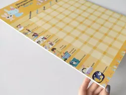 Indywidualna tablica suchościeralna magnetyczna dwustronna na podkładzie pcv 5 mm z nadrukiem w rozmiarze a3 ( 29,7x42cm) 