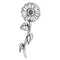 Kwiat słonecznika 1783 naklejka samoprzylepna