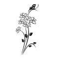 Kwiaty motyl 1236 szablon malarski