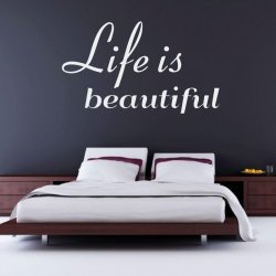 Life is beautiful 1742 naklejka samoprzylepna