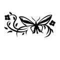 Motyl w kwiatach 1247 szablon malarski