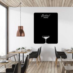 Naklejka samoprzylepna tablicowa cocktail menu 2tk52