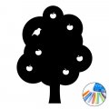 Naklejka samoprzylepna tablicowa kredowa drzewo 2tk44