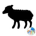 Naklejka samoprzylepna tablicowa kredowa owca 2tk25