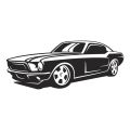 Pojazd mustang 2 szablon malarski
