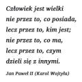 Szablon malarski cytat jan paweł ii człowiek jest wielki 19sm62