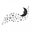 Szablon malarski gwiazdy i księżyc 13sm54