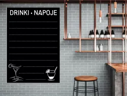 Tablica magnetyczna kredowa drinki napoje 23