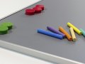 Tablica magnetyczna kredowa kolorowa w ramie aluminiowej