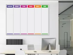 Tablica suchościeralna lean 139 - scrum board