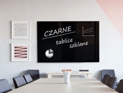 Tablica szklana magnetyczna czarna- 150x100cm 