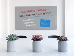 Tablica szklana magnetyczna dowolny kolor ral- 120x90cm 