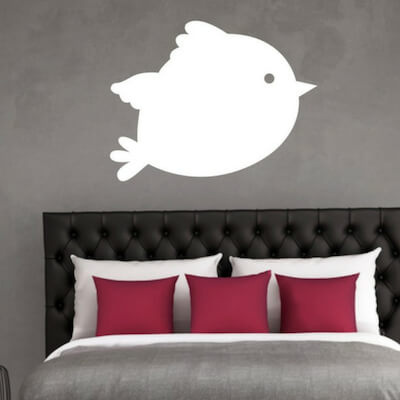 tablica do sypialni, tablica kształtowa ptaszek
